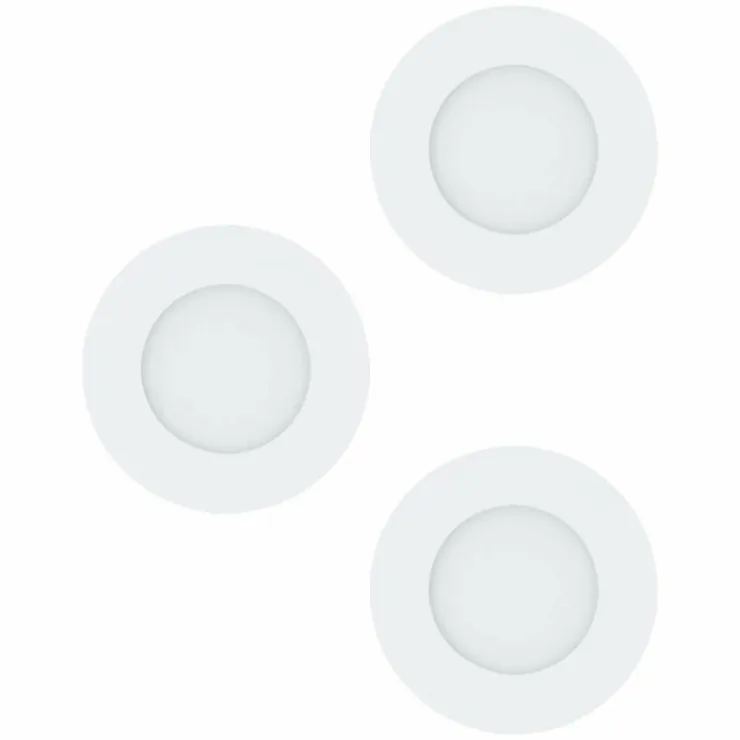 Luminaires Eglo Luminaires Encastrés|Spot encastrable Eglo FUEVA LED Blanc, 3 lumières