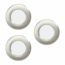 Luminaires Eglo Luminaires Encastrés|Spot encastrable Eglo FUEVA LED Nickel mat, 3 lumières