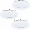Luminaires Eglo Luminaires Encastrés|Spot encastrable Eglo FUEVA LED Blanc, 3 lumières