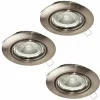 Luminaires Eglo Luminaires Encastrés|Spot encastrable Eglo MAZUBY LED Nickel mat, 3 lumières