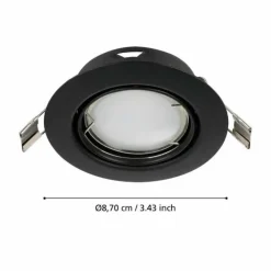 Luminaires Eglo Luminaires Encastrés|Spot encastrable Eglo PENETO LED Noir, 3 lumières