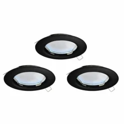 Luminaires Eglo Luminaires Encastrés|Spot encastrable Eglo PENETO LED Noir, 3 lumières