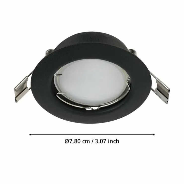 Luminaires Eglo Luminaires Encastrés|Spot encastrable Eglo PENETO LED Noir, 3 lumières