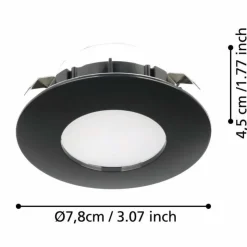 Luminaires Eglo Luminaires Encastrés|Spot encastrable Eglo PINEDA LED Noir, 3 lumières