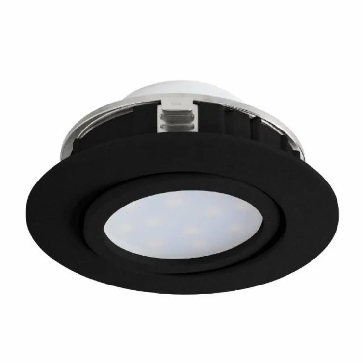 Luminaires Eglo Luminaires Encastrés|Spot encastrable Eglo PINEDA LED Noir, 1 lumière