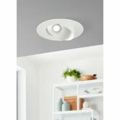 Luminaires Eglo Luminaires Encastrés|Spot encastrable Eglo RONZANO LED Argenté, Blanc, 1 lumière