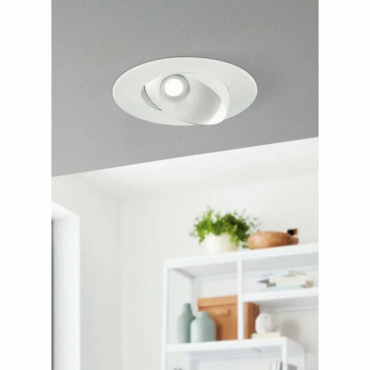 Luminaires Eglo Luminaires Encastrés|Spot encastrable Eglo RONZANO LED Argenté, Blanc, 1 lumière
