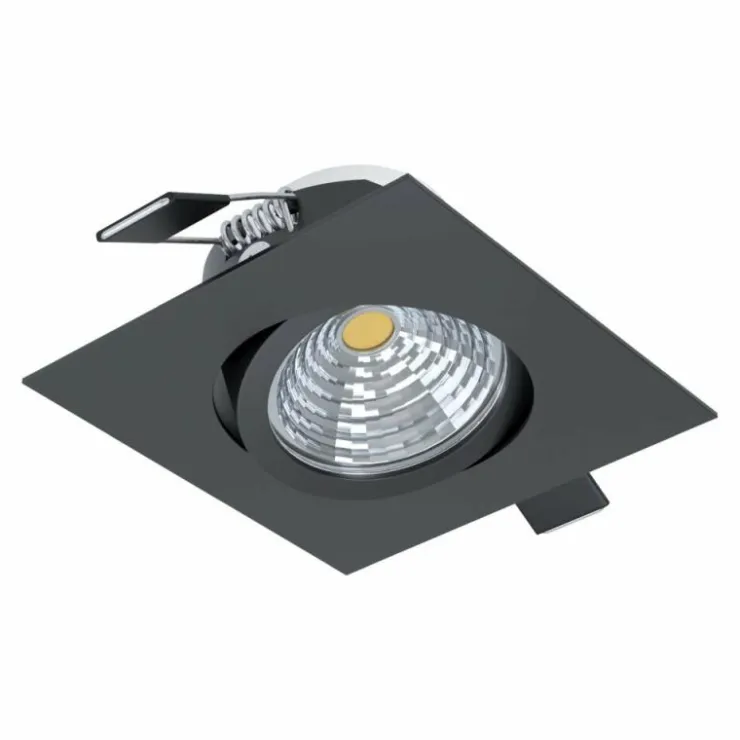 Luminaires Eglo Luminaires Encastrés|Spot encastrable Eglo SALICETO LED Noir, 1 lumière