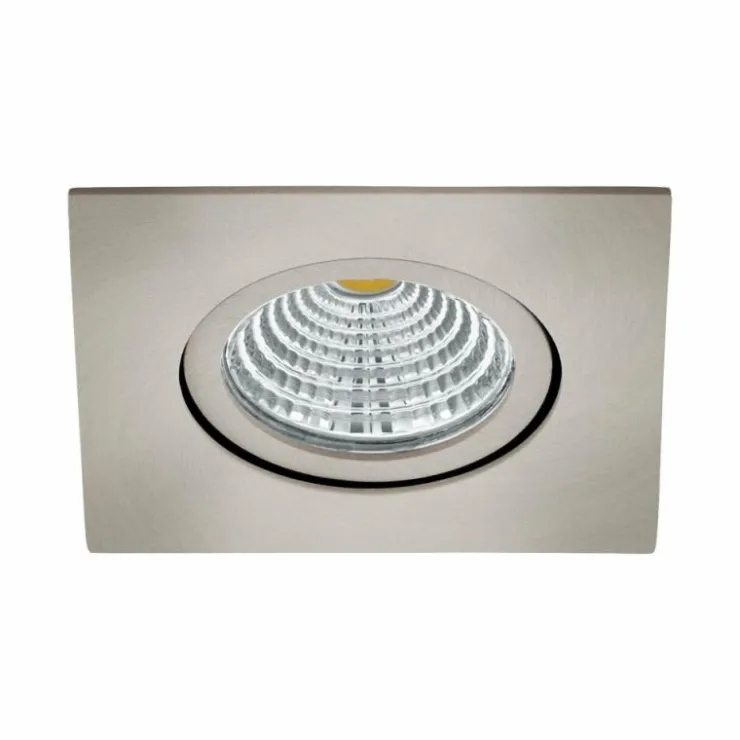 Luminaires Eglo Luminaires Encastrés|Spot encastrable Eglo SALICETO LED Nickel mat, 1 lumière