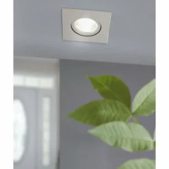 Luminaires Eglo Luminaires Encastrés|Spot encastrable Eglo SALICETO LED Nickel mat, 1 lumière