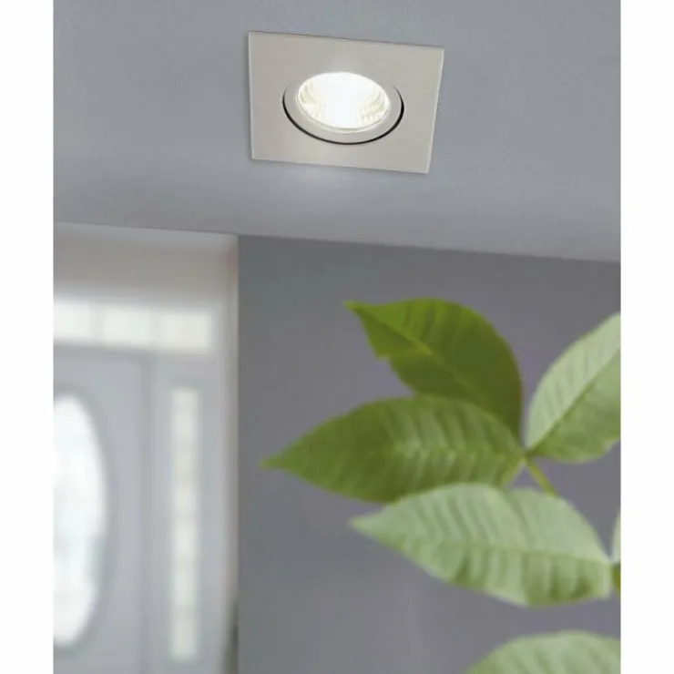 Luminaires Eglo Luminaires Encastrés|Spot encastrable Eglo SALICETO LED Nickel mat, 1 lumière