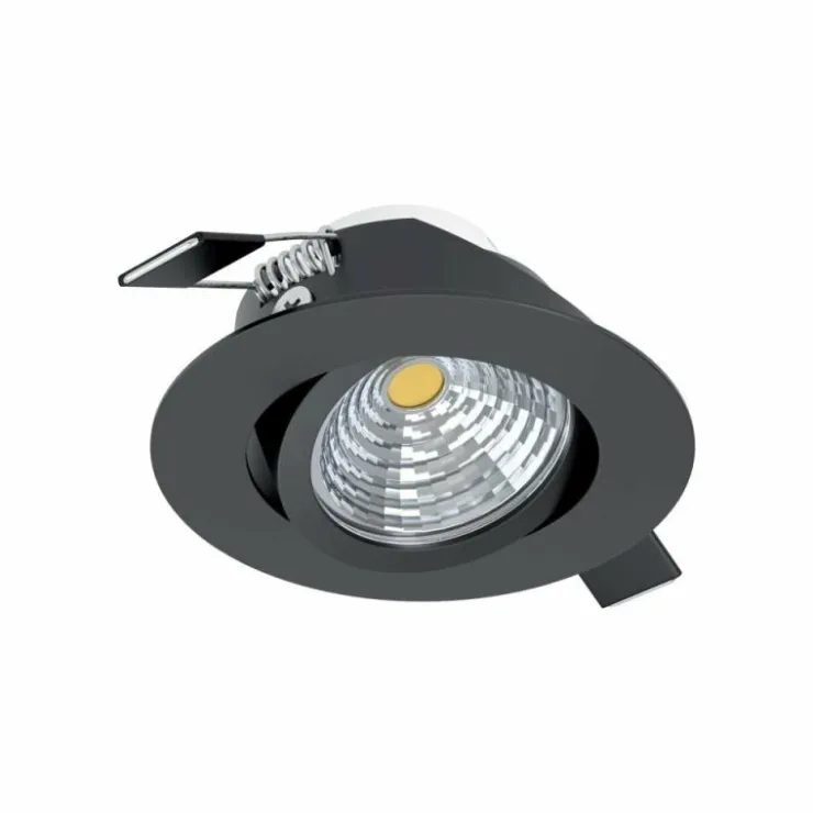 Luminaires Eglo Luminaires Encastrés|Spot encastrable Eglo SALICETO LED Noir, 1 lumière