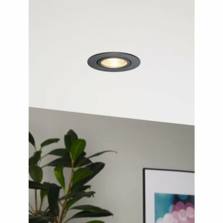 Luminaires Eglo Luminaires Encastrés|Spot encastrable Eglo SALICETO LED Noir, 1 lumière