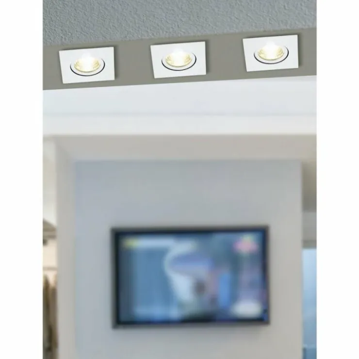 Luminaires Eglo Luminaires Encastrés|Spot encastrable Eglo SALICETO LED Blanc, 1 lumière