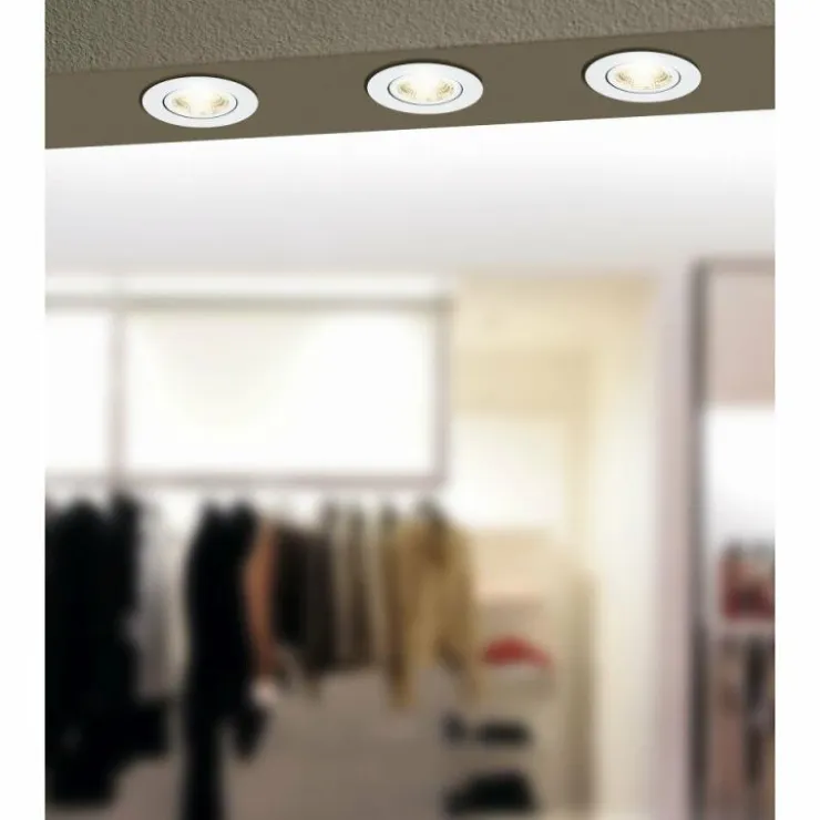 Luminaires Eglo Éclairage Led|Spot encastrable Eglo SALICETO LED Blanc, 1 lumière