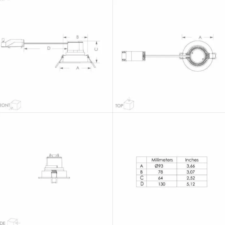 Luminaires Eglo Luminaires Encastrés|Spot encastrable Eglo SALICETO LED Noir, 3 lumières