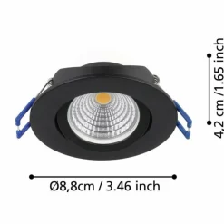 Luminaires Eglo Luminaires Encastrés|Spot encastrable Eglo SALICETO LED Noir, 3 lumières