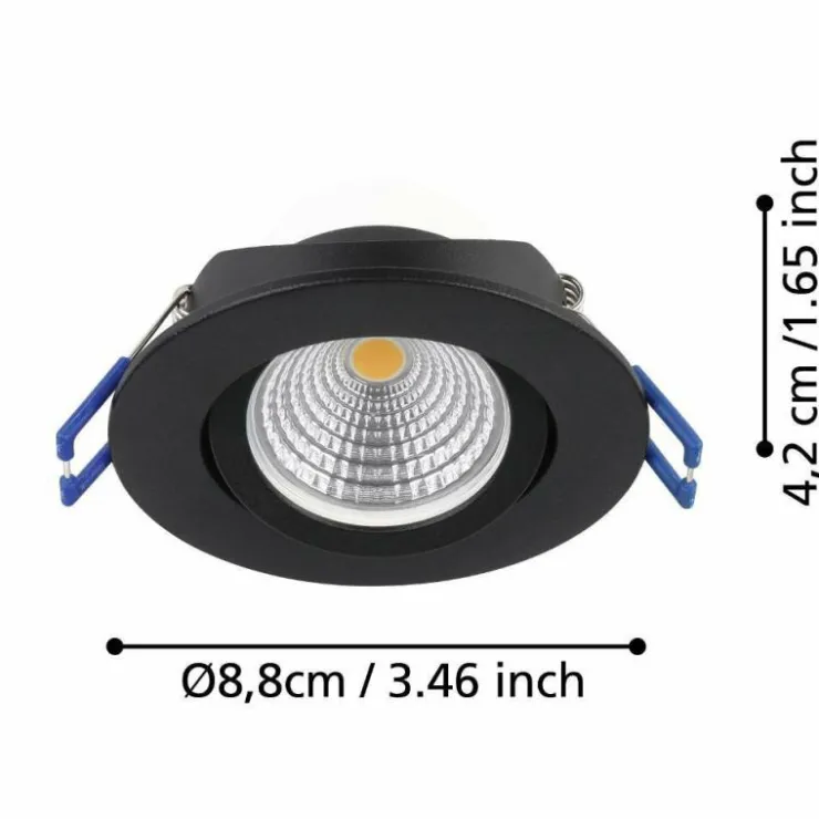Luminaires Eglo Luminaires Encastrés|Spot encastrable Eglo SALICETO LED Noir, 3 lumières