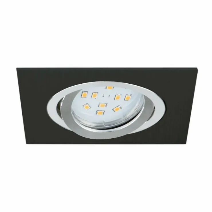 Luminaires Eglo Luminaires Encastrés|Spot encastrable Eglo TERNI LED Noir, 1 lumière