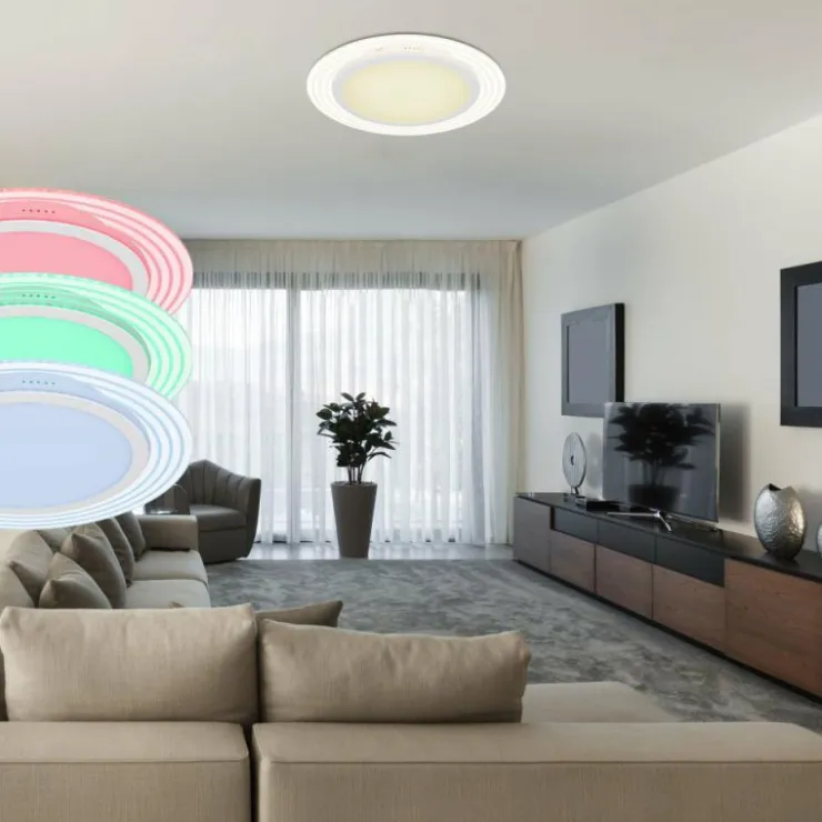 Luminaires Globo Lighting Luminaires Encastrés|spot encastrable Globo NATHALIE LED Blanc, 1 lumière, Télécommandes, Changeur de couleurs
