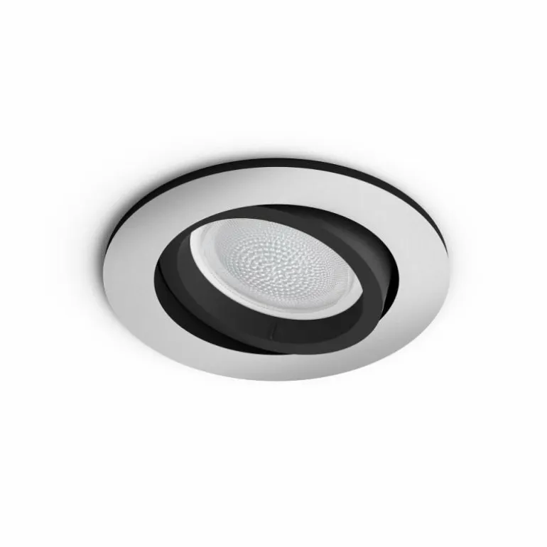 Spot encastrable, kit d'extension Philips Hue Ambiance White & Color Centura Argenté, 1 lumière, Changeur de couleurs