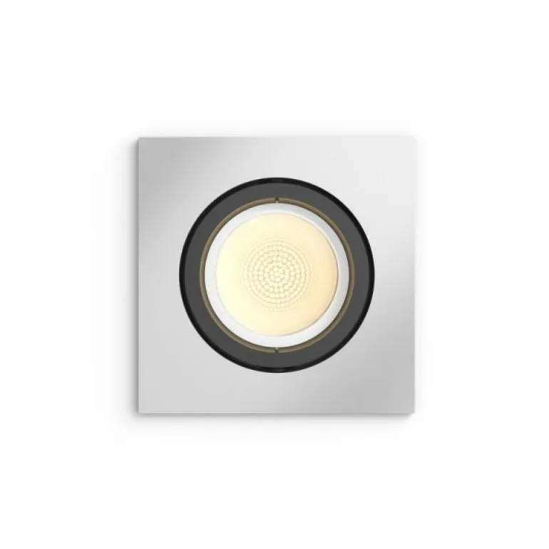 Spot encastrable, kit d'extension Philips Hue Ambiance White & Color Centura Argenté, 1 lumière, Changeur de couleurs