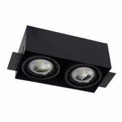 Luminaires Lucide Luminaires Encastrés|Spot encastrable Lucide TRIMLESS Noir, 2 lumières
