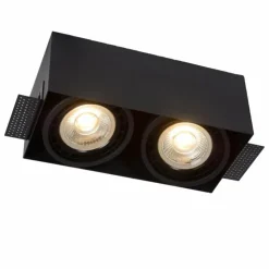 Luminaires Lucide Luminaires Encastrés|Spot encastrable Lucide TRIMLESS Noir, 2 lumières