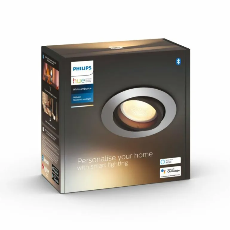 Spot encastrable Philips Hue Milliskin LED Aluminium, 1 lumière