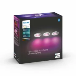 Spot encastrable Philips Hue Xamento LED Chrome, 3 lumières