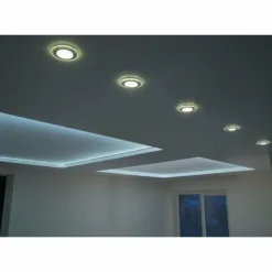 Luminaires Trio Luminaires Encastrés|Spot encastrable Trio ARGUS LED Chrome, 2 lumières, Télécommandes, Changeur de couleurs