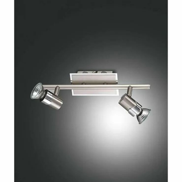 Luminaires Fabas Luce Spots Et Projecteurs|Spot Fabas Luce ALICE Nickel mat, 2 lumières