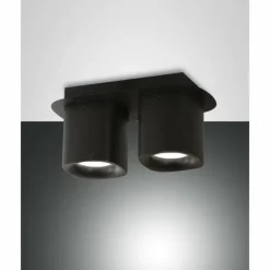 Luminaires Fabas Luce Spots Et Projecteurs|Spot Fabas Luce Smooth Noir, 2 lumières