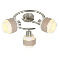 Luminaires Globo Lighting Spots Et Projecteurs|Spot Globo ASHGAAN Nickel mat, 3 lumières