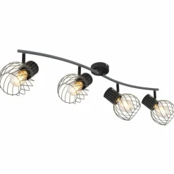 Luminaires Globo Lighting Spots Et Projecteurs|Spot Globo BEVERONE Noir, 4 lumières