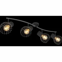 Luminaires Globo Lighting Spots Et Projecteurs|Spot Globo BEVERONE Noir, 4 lumières