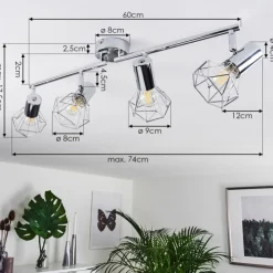 hofstein Spots Et Projecteurs|Spot Globo Chrome, 4 lumières