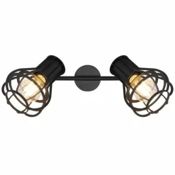 Luminaires Globo Lighting Spots Et Projecteurs|Spot Globo CLASTRA Noir, 2 lumières