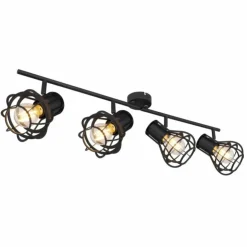 Luminaires Globo Lighting Spots Et Projecteurs|Spot Globo CLASTRA Noir, 4 lumières