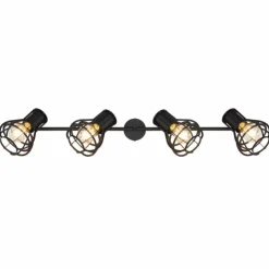 Luminaires Globo Lighting Spots Et Projecteurs|Spot Globo CLASTRA Noir, 4 lumières