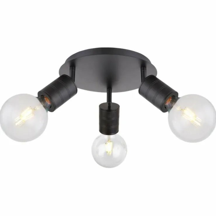 Luminaires Globo Lighting Spots Et Projecteurs|Spot Globo HERMINE Noir, 3 lumières