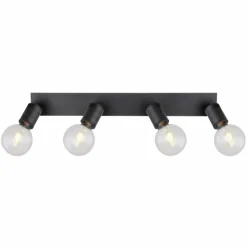 Luminaires Globo Lighting Spots Et Projecteurs|Spot Globo HERMINE Noir, 4 lumières