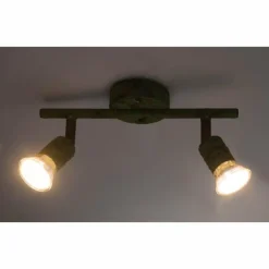 Luminaires Globo Lighting Spots Et Projecteurs|Spot Globo OLANA Vert, Rouille, 2 lumières