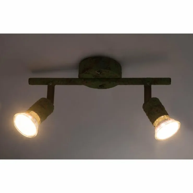 Luminaires Globo Lighting Spots Et Projecteurs|Spot Globo OLANA Vert, Rouille, 2 lumières
