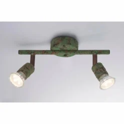 Luminaires Globo Lighting Spots Et Projecteurs|Spot Globo OLANA Vert, Rouille, 2 lumières