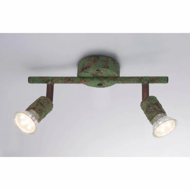 Luminaires Globo Lighting Spots Et Projecteurs|Spot Globo OLANA Vert, Rouille, 2 lumières