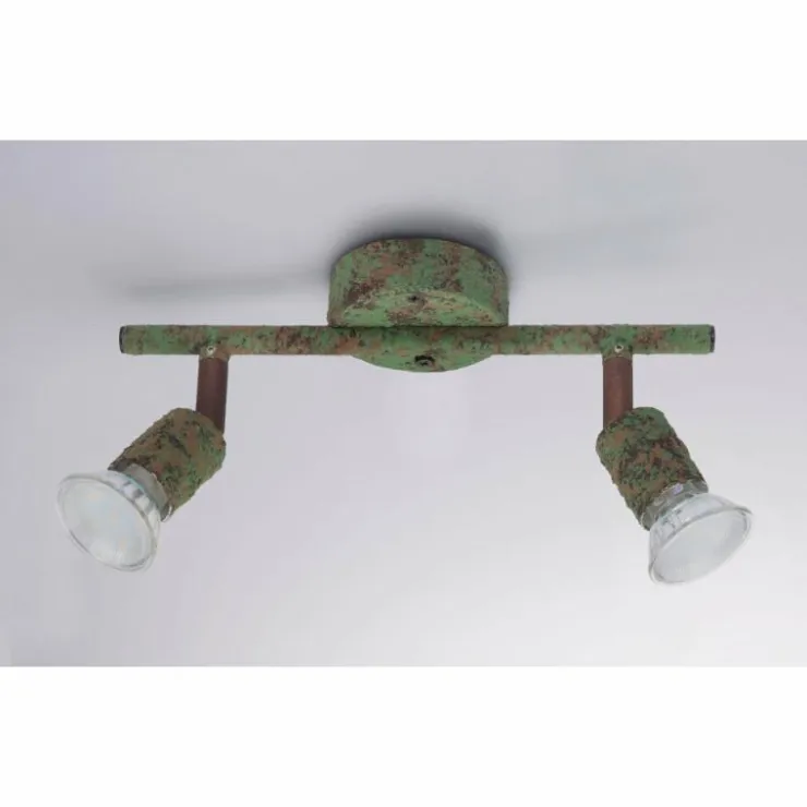 Luminaires Globo Lighting Spots Et Projecteurs|Spot Globo OLANA Vert, Rouille, 2 lumières