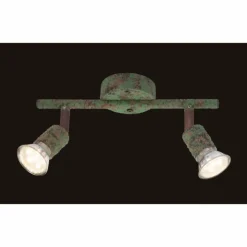 Luminaires Globo Lighting Spots Et Projecteurs|Spot Globo OLANA Vert, Rouille, 2 lumières