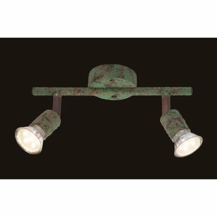 Luminaires Globo Lighting Spots Et Projecteurs|Spot Globo OLANA Vert, Rouille, 2 lumières
