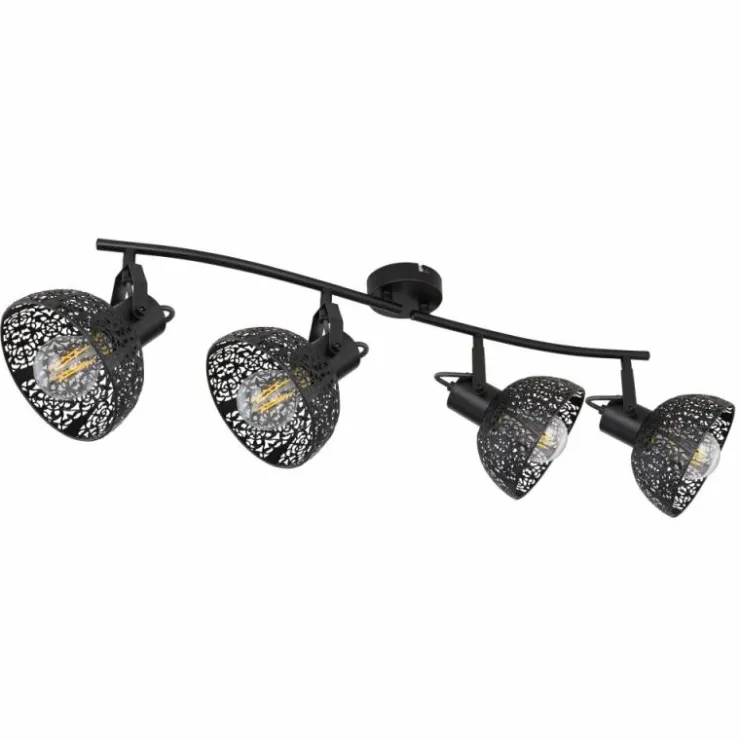 Luminaires Globo Lighting Spots Et Projecteurs|Spot Globo PANTALLA Noir, 4 lumières